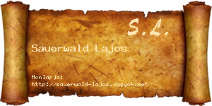 Sauerwald Lajos névjegykártya